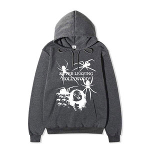 Sweat-shirt à capuche décontracté ODM Hiver 2026 pour hommes et femmes, style gothique, grande taille, imprimé araignée, en polaire écologique avec poche - Product Image 5