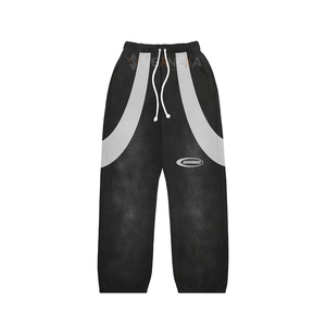 Vintage Sun Faded Fleece <b>Tracksuit</b> Contrast Panel <b>Y2k</b> Two Heavyweight SWAT Suit Set Joggers Cotton Printed Windproof <b>Tracksuit</b> - Product Image 3