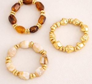 Luxury Resin Stone Beaded Stretch <b>Bracelet</b> Set Handmade Fashion Jewelry Elegant <b>Boho</b> Statement Wrist Accessory Timeless Craft - Product Image 2