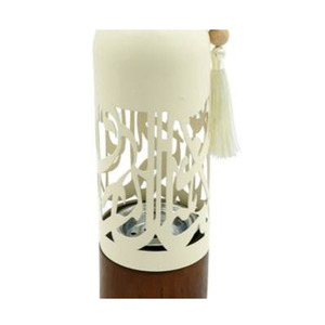 Luxury Arabic Calligraphy Metal Incense Burner With Wooden Base & Knob Hollow <b>Oud</b> <b>Bakhoor</b> Censer Tassel For Home Decoration - Product Image 2