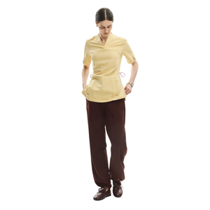 FACTORY garments in VN nursing <b>scrubs</b> wide leg comfortable medical uniforms sets stand collar short sleeves - LOW MOQ/OEM/ODM - Product Image 1
