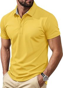 Men's Short Sleeve Polyester/Cotton Blend <b>Classic</b> Fit Casual Collared Golf Style Breathable Solid Digital Printed Knitted Shirt - Product Image 2
