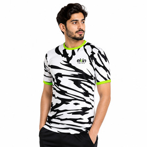 Camiseta de fútbol con estampado por sublimación personalizada, camiseta de entrenamiento deportivo de manga corta para hombre - Product Image 3