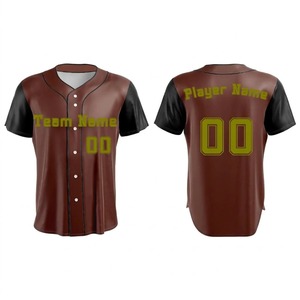 Maillot de baseball personnalisé imprimé par transfert thermique, dégradé vert-bleu, unisexe adulte, anti-humidité, respirant, manches courtes, devant - Product Image 5