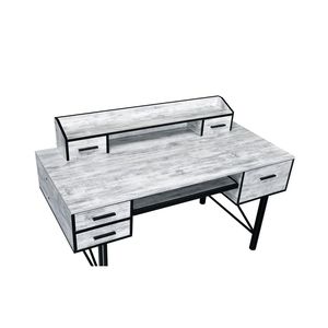 โต๊ะคอมพิวเตอร์สีขาวดำสไตล์โบราณจาก Safea ดีไซน์หรูหราและทันสมัย - Product Image 4