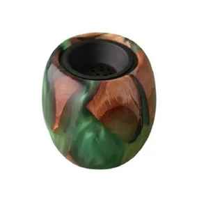 Quemador de incienso de lujo de resina y madera, quemador de bakhoor creativo redondo, incensario de oud, soporte para carbón y incienso, decoración árabe moderna para el hogar. - Product Image 1