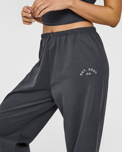 Pantalon de jogging droit léger pour femme avec logo personnalisé, motif graphique, en molleton bouclette doux – Pantalon de survêtement et pantalon pour femme - Product Image 5