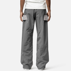 Pantalones Deportivos Colorblock para Hombre con Logotipo Personalizado, Pantalones de Chándal de Nailon y Poliéster, Bolsillo Tipo Paracaídas, Secado Rápido, Ropa Deportiva Ligera - Product Image 5