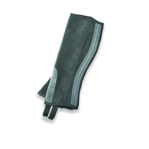 Black and Grey leather neoprene Full <b>Chaps</b>: Hand Made Horse Racing <b>Chaps</b> for Horse <b>Riding</b> Sports Custom Design and Logo - Product Image 2