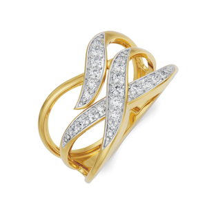 Bague Éternité en Or Massif 18K avec Diamants Taille Ronde Brillante, Sertissage Canal Pavé, Luxe Géométrique, Unisexe, pour Mariage - Product Image 2