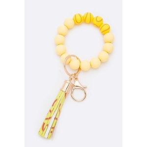 Portachiavi e Braccialetto con Perle in Vetro e Cristallo, Accessorio Sportivo Durevole e Alla Moda - Product Image 1