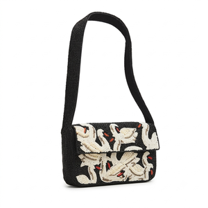 Handmade Ice Skate Beaded <b>Shoulder</b> <b>Bag</b> <b>Women</b> Winter Blue Flap Evening Clutch Novelty Underarm Handbag Purse - Product Image 5