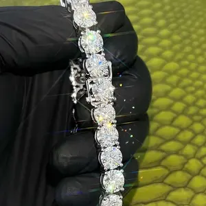 Bracelet tennis classique pour enfants en argent sterling plaqué or, avec moissanite taille cœur de 5,50 carats certifiée par un testeur - Product Image 3