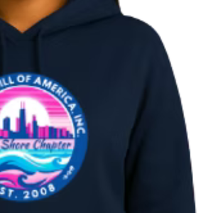 Women's Navy <b>Blue</b> Chapter Graphic Hoodie Casual Long Sleeve Pullover Everyday Streetwear Comfortable Lifestyle Clothing <b>Top</b> - Product Image 5