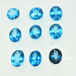 Topacio Azul de Londres de Calidad Premium, Cabujón Calibrado para Joyería - Product Image 1