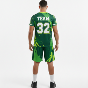 Conjunto de Camiseta y Pantalones Cortos, Uniforme de Baloncesto Profesional en Color Verde con Diseño Moderno, Número Personalizado con Logotipo - Product Image 3