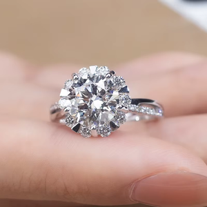 Women's Round Brilliant Cut Diamond <b>Ring</b> GIA Certified Classic Engagement White Gold Jewelry - Product Image 4