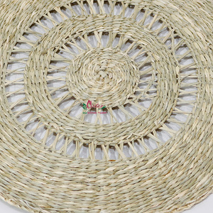 Artex Dong Thap Factory seagrass handicrafts vietnam handmade water hyacinth handicrafts <b>round</b> <b>placemats</b> wholesale - Product Image 4