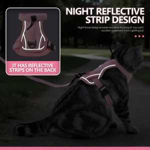 Harnais pour chat de haute qualité personnalisé OEM avec collier, style tactique, imperméable et harnais pour chien - Product Image 5