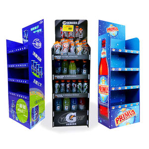 Support d'affichage au sol à 5 niveaux en carton ondulé alvéolé pour supermarché, personnalisé pour la vente au détail - Product Image 5