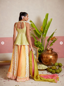 Ensemble Salwar Kameez Réversible en Soie Satinée pour Femme, Style Indien et Pakistanais Traditionnel, Coupe Courte, Idéal pour Mariage, Coupe Classique, Protection Solaire - Product Image 2