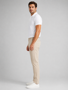 Pantalones Chino Beige para Hombre, Corte Recto, Cintura Media, Bolsillos Laterales, Lona Ligera, Secado Rápido, Transpirables, Estilo Casual de Verano, Económicos - Product Image 5