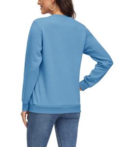 สเวตเชิ้ตขนแกะเปิดไหล่ยาวสำหรับผู้หญิงใส่ได้ทั้งชายและหญิงสเวตเชิ้ตคอกลมผ้าฝ้ายผสม100% ออกแบบได้ตามต้องการ - Product Image 3