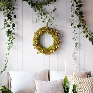 Couronne murale en métal doré trèfle à quatre feuilles, trèfles porte-bonheur, pour décoration de Noël européenne, élégant ornement mural pour la maison et les mariages - Product Image 6