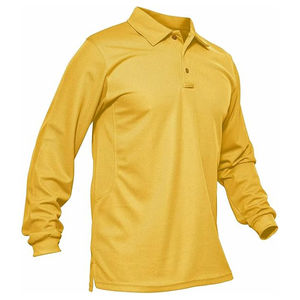 Camisas Polo Tácticas de Manga Larga para Hombre, 100% Poliéster, Transpirables, de Secado Rápido, con Función Antiarrugas, Diseño Sólido - Product Image 6