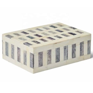 Hot Selling Handcrafted Bone Inlay Jewelry <b>Box</b> Jewelry Organizer Keepsake Storage <b>Box</b> For Rings <b>Earrings</b> Necklace Accessories - Product Image 1