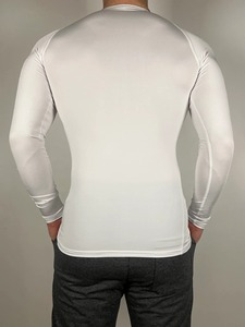 Custom Wholesale Mens <b>Compression</b> Long Sleeve Workout <b>Shirt</b> Quick Dry Moisture Wicking Athletic Top for Gym Training & Running - Product Image 6
