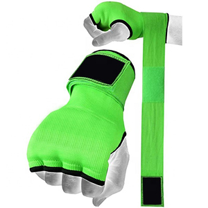 Professional Boxing <b>Gloves</b> Elasticated Cotton Martial Arts Boxing MMA Training Inner gel Open Finger Thai wrist wraps - Product Image 2