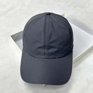 Black 6-Panel Baseball Cap Solid Color 100% Polyester Unisex Fitted Casual Breathable <b>Waterproof</b> Outdoor <b>Hat</b> for Adults Four - Product Image 3
