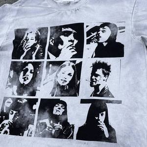 Custom 100% Cotton DTG Print Dirty Acid Wash Tee Heavyweight Oversized Boxy <b>Tshirt</b> Gemstone Distressed T Shirt for Men - Product Image 5