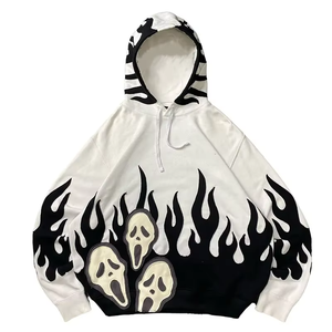 Sweat-shirt à capuche surdimensionné pour homme, prix bas, personnalisé, 420 g/m², qualité supérieure, 100 % coton, style streetwear araignée - Product Image 5