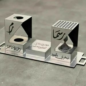 Caja Quemadora de Bakhoor de Madera Personalizada, Quemador de Incienso Árabe Portátil, Set de Regalo de Madera Mabkhara para Eid y Bodas, Set de Madera Mubkar para Ramadán - Product Image 2