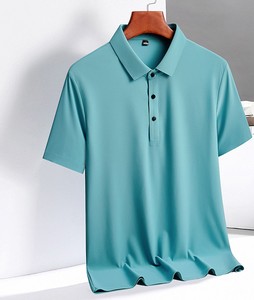 Camiseta de Hombre de Color Sólido, Algodón Teñido, Cuello Redondo, Manga Corta, Corte Regular, Informal, Básica, Cómoda para Uso Diario - Product Image 1