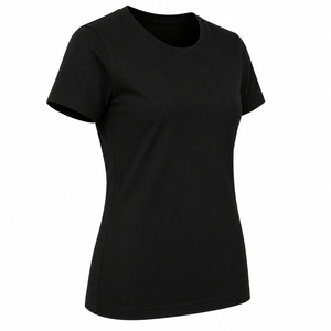 Wholesale Eco-Friendly Logo Plain Women T-<b>Shirt</b> Solid <b>Colour</b> Crew Neck Casual Streetwear Short Sleeve All Seasons High Quality - Product Image 3