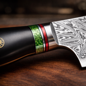 Cuchillo de Chef, Cuchillo de Carnicero de Acero de Damasco de 8 Pulgadas, Afilado, de Alta Dureza, Cuchillos de Cocina para el Hogar, Herramientas de Cocina, Mango de Ébano Negro - Product Image 3