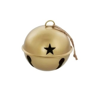 Rustic Bronze Christmas Oval Bells High Quality Antique Round <b>Hanging</b> Laser Cut <b>Star</b> Design Decorative Holiday Decoration - Product Image 4