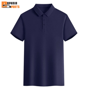 Vente en gros de chemises de golf pour hommes à manches courtes, en coton 100% tricoté uni, anti-plis, taille américaine, avec logo OEM - Product Image 3