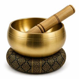 ชามร้องเพลงขัดทองเหลืองโบราณกำหนดเองเพื่อสุขภาพและเวทมนตร์ - Product Image 3
