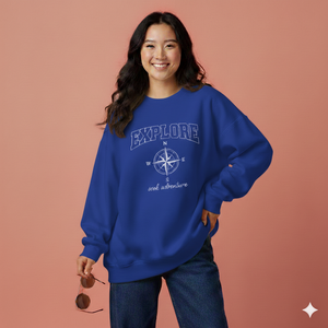 Sweat-shirt long en tricot surdimensionné pour femme, silhouette minimaliste contemporaine, mélange de coton épais, confort en peluche pour l'hiver - Product Image 1