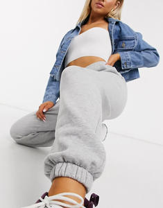 women sweatpants joggers high waist cotton fleece casual lounge wear ladies jogger sweatpants comfortable casual <b>pants</b> - Product Image 3