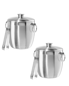 Surtechs 2 Liter Ice Bucket with Serving Tongs Stainless Steel Double Wall Insulated Ice Holder <b>Bar</b> Accessories Durable Set - Product Image 5