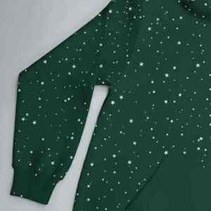 Sudadera con capucha extragrande de algodón 100% de 460 g/m² con cremallera completa, diseño gráfico de estrellas con pedrería y puntos, lavado ácido y efecto desgastado, estilo French Terry. - Product Image 3