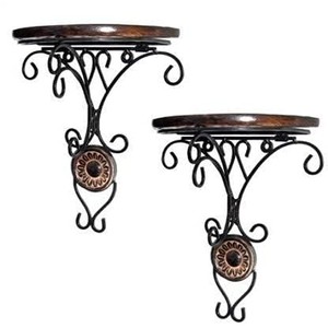 Aqdus Saleem AS-REEQ Black Cast Iron Traditional Ornate Wall Shelf | Carved Decorative <b>Shelving</b> 75x30x25 cm | Eco-friendly - Product Image 3