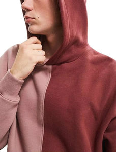 Sudadera con Capucha Personalizada para Hombre, Diseño Color Block, Oversize, de Felpa, Dos Tonos, Ropa Urbana, Fabricante - Product Image 6