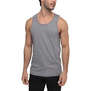 Custom <b>Logo</b> Wholesale Men's Cotton Tank Top Breathable O-Neck Casual Athletic Sleeveless Muscle Fit Vest - Product Image 3