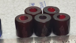 Transparent Red Faceted Glass Cylinder <b>Beads</b> <b>Large</b> Hole Barrel Spacer Box Packed for Boho Jewelry and Accessories - Product Image 5